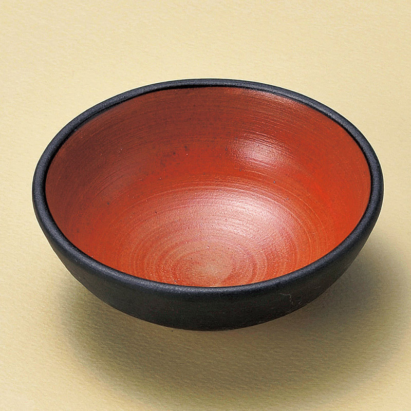 山万 14720-580 黒塗内朱3.0鉢  1個（ご注文単位1個）【直送品】