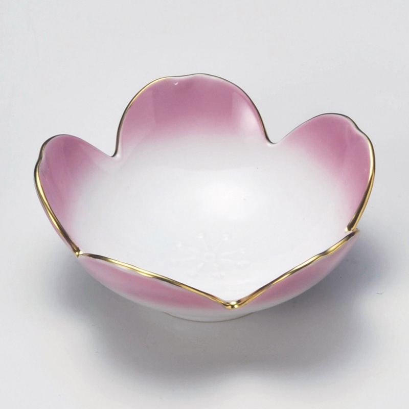 山万 15001-190 ピンク桜型小鉢  1個（ご注文単位1個）【直送品】