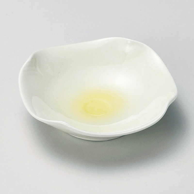 山万 14907-180 黄釉四方皿  1個（ご注文単位1個）【直送品】