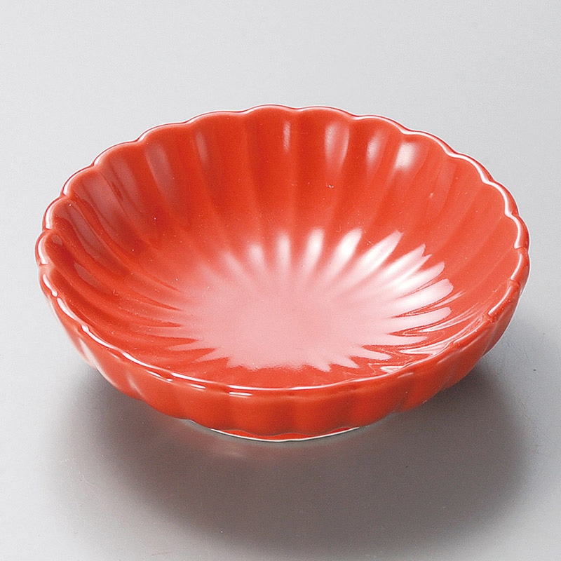 山万 15029-230 菊小鉢 赤 1個（ご注文単位1個）【直送品】