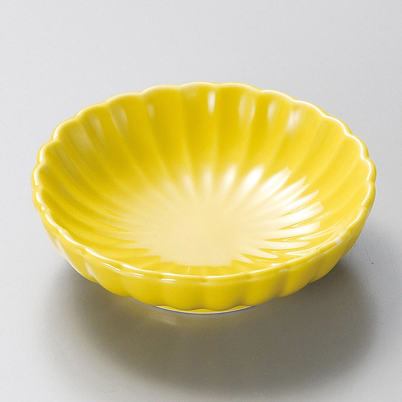 山万 15030-230 菊小鉢 黄 1個（ご注文単位1個）【直送品】