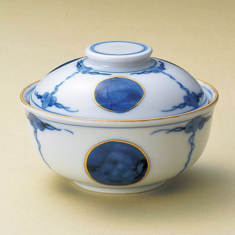 山万 15403-140 青丸紋寿煮物碗  1個（ご注文単位1個）【直送品】