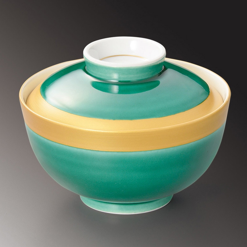 山万 15501-450 緑交趾金彩中蓋向  1個（ご注文単位1個）【直送品】