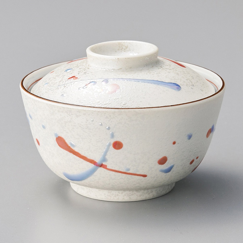 山万 15622-470 ラスター赤青流し煮物碗  1個（ご注文単位1個）【直送品】