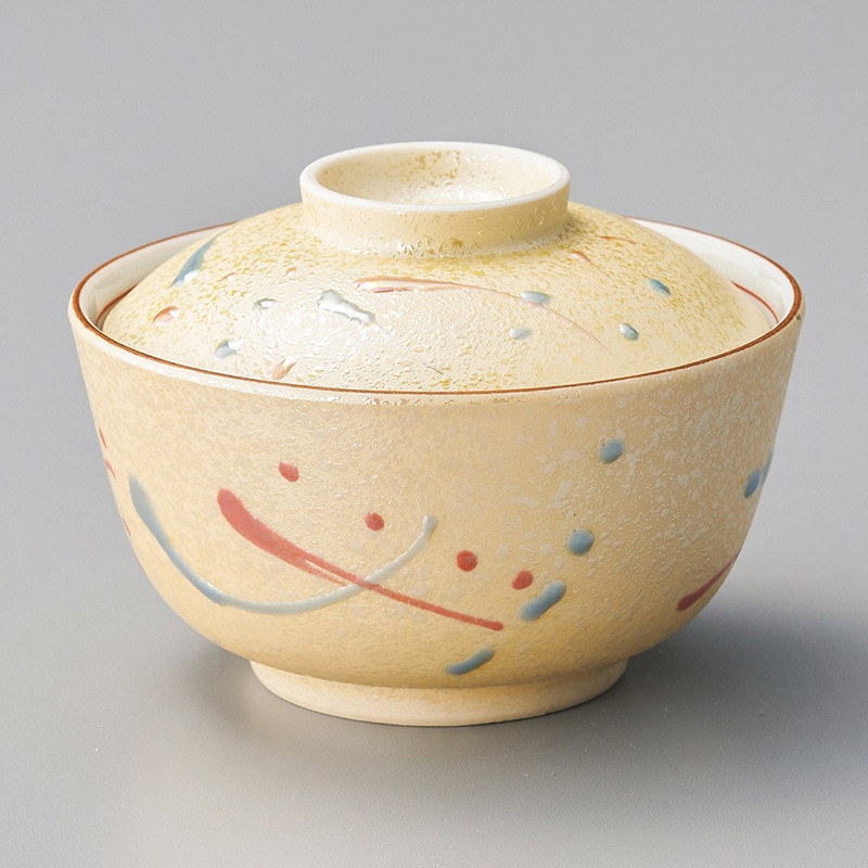 山万 15621-470 ラスター赤青流し煮物碗(黄)  1個（ご注文単位1個）【直送品】