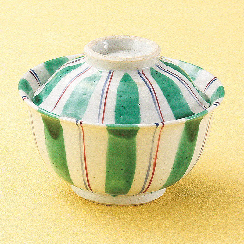 山万 15909-330 緑交趾十草円菓子碗  1個（ご注文単位1個）【直送品】