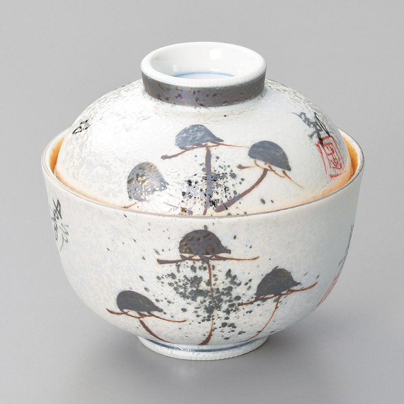 山万 15806-460 黄吹ラスター松絵一ヶ碗  1個（ご注文単位1個）【直送品】