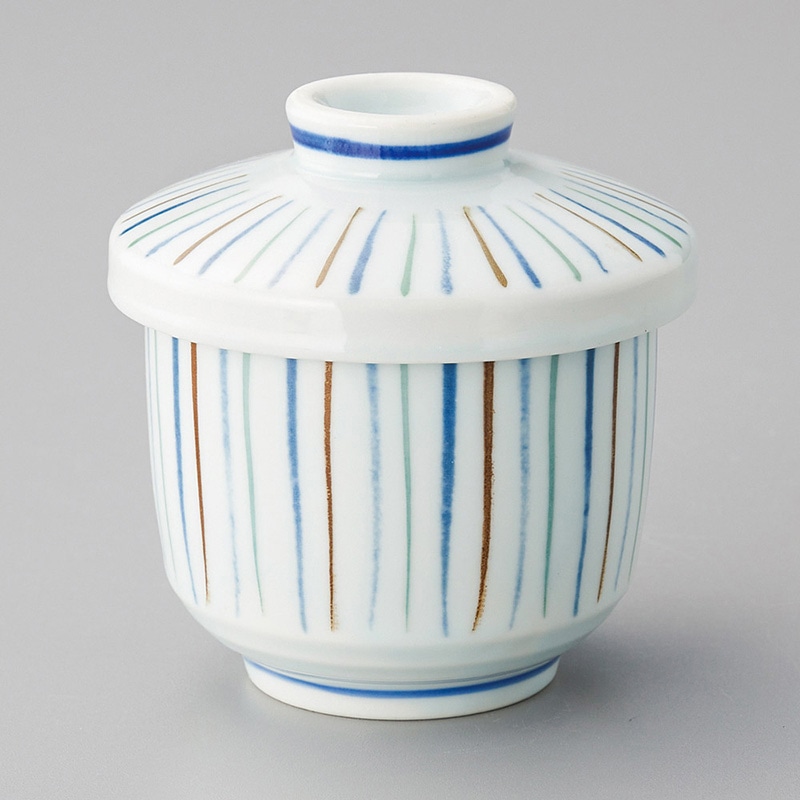 山万 16226-020 青磁色十草むし碗  1個（ご注文単位1個）【直送品】