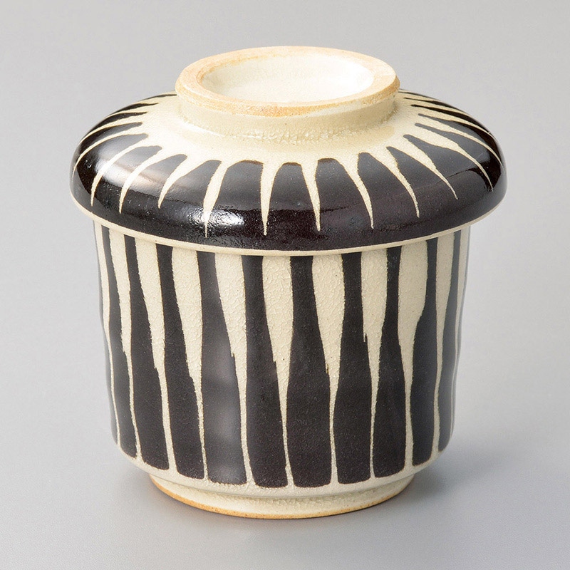 山万 16123-460 黒十草蒸し碗  1個（ご注文単位1個）【直送品】