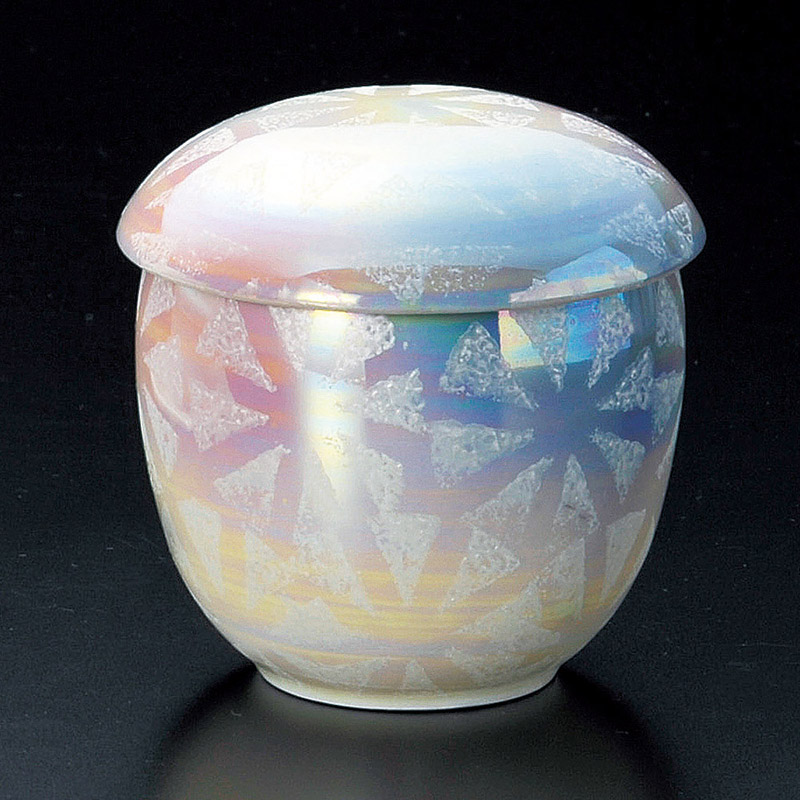 山万 16003-180 ラスター銀彩二色吹むし碗(大) 1個（ご注文単位1個）【直送品】