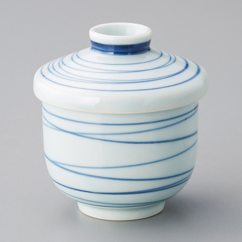 山万 16304-130 ストライプむし碗  1個（ご注文単位1個）【直送品】