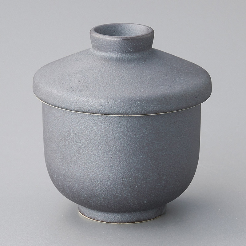 山万 16719-130 いぶし黒小むし碗  1個（ご注文単位1個）【直送品】