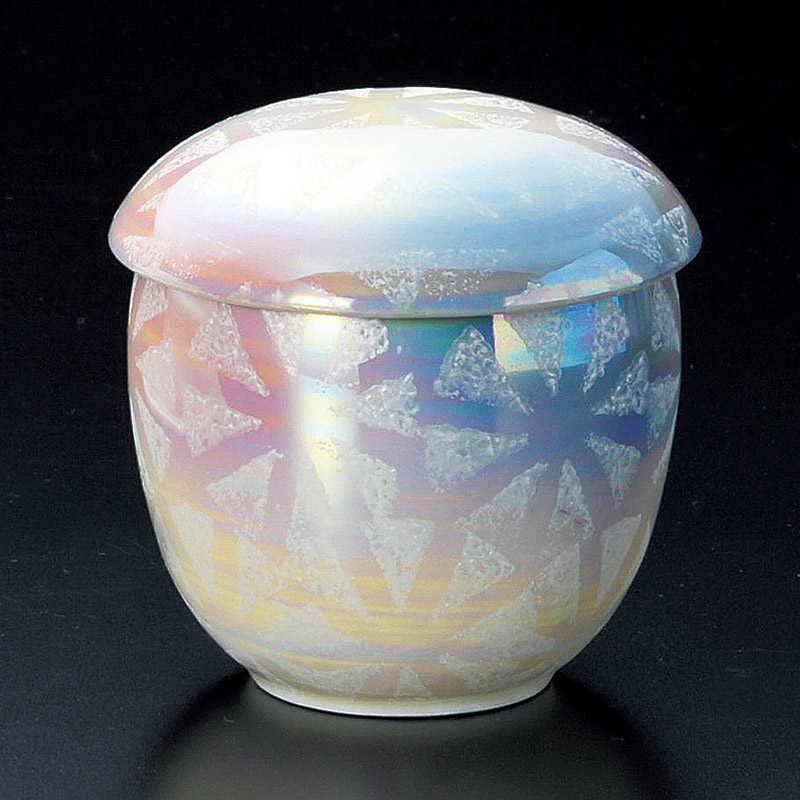 山万 16401-180 ラスター銀彩二色吹むし碗(小) 1個（ご注文単位1個）【直送品】