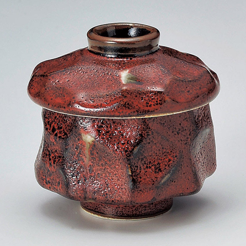 山万 16410-460 岩肌赤むし碗  1個（ご注文単位1個）【直送品】