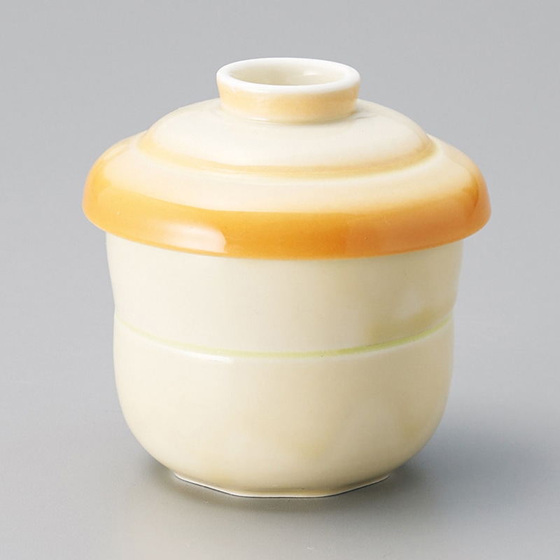 山万 16436-580 黄彩むし碗  1個（ご注文単位1個）【直送品】