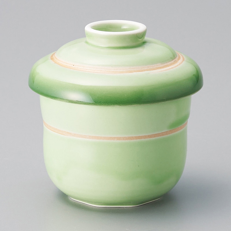 山万 16426-550 緑彩金筋むし碗  1個（ご注文単位1個）【直送品】