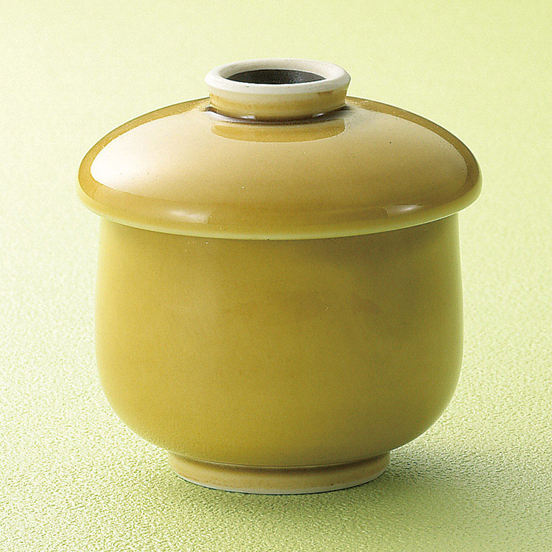 山万 16619-570 黄瀬戸小むし碗  1個（ご注文単位1個）【直送品】