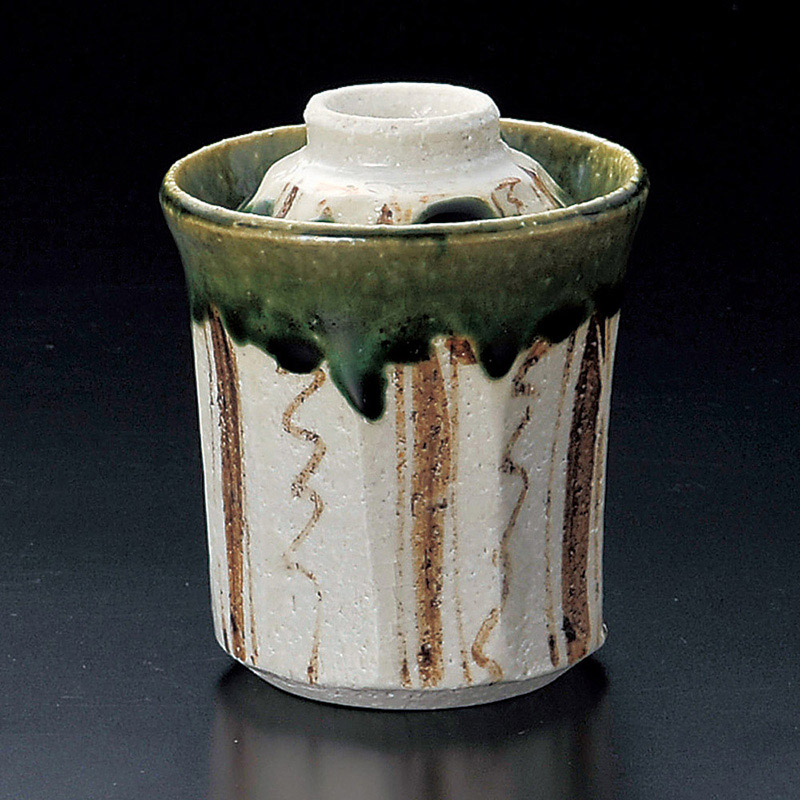 山万 16510-510 織部一口碗(手造)  1個（ご注文単位1個）【直送品】