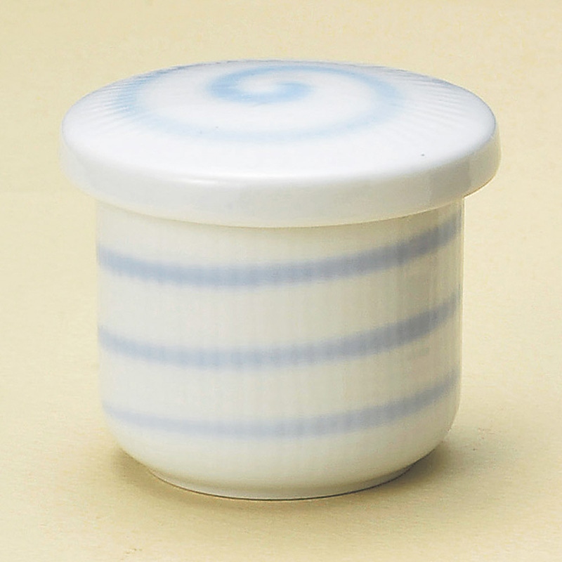 山万 16622-310 白磁渦小むし碗  1個（ご注文単位1個）【直送品】