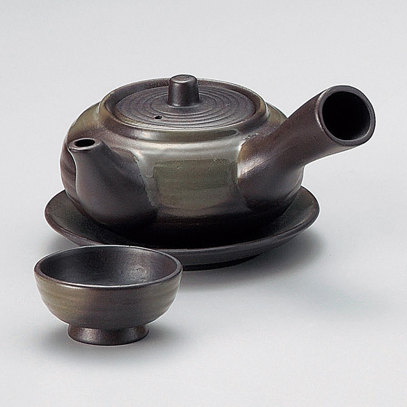 山万 16817-640 黒吹き急須形土瓶むし  1個（ご注文単位1個）【直送品】