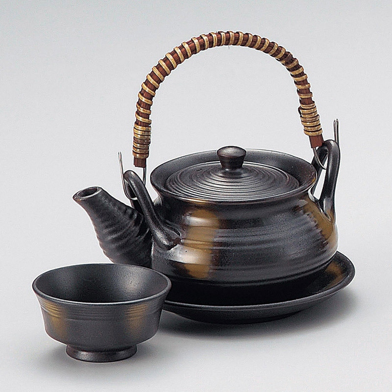 山万 16907-640 黒吹き巾着土瓶むし  1個（ご注文単位1個）【直送品】