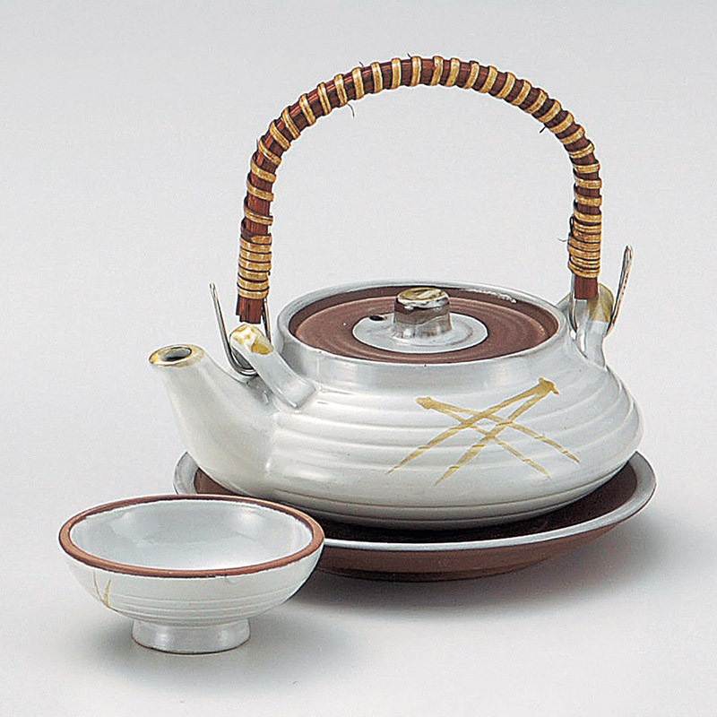 山万 16910-640 白松葉平形土瓶むし  1個（ご注文単位1個）【直送品】