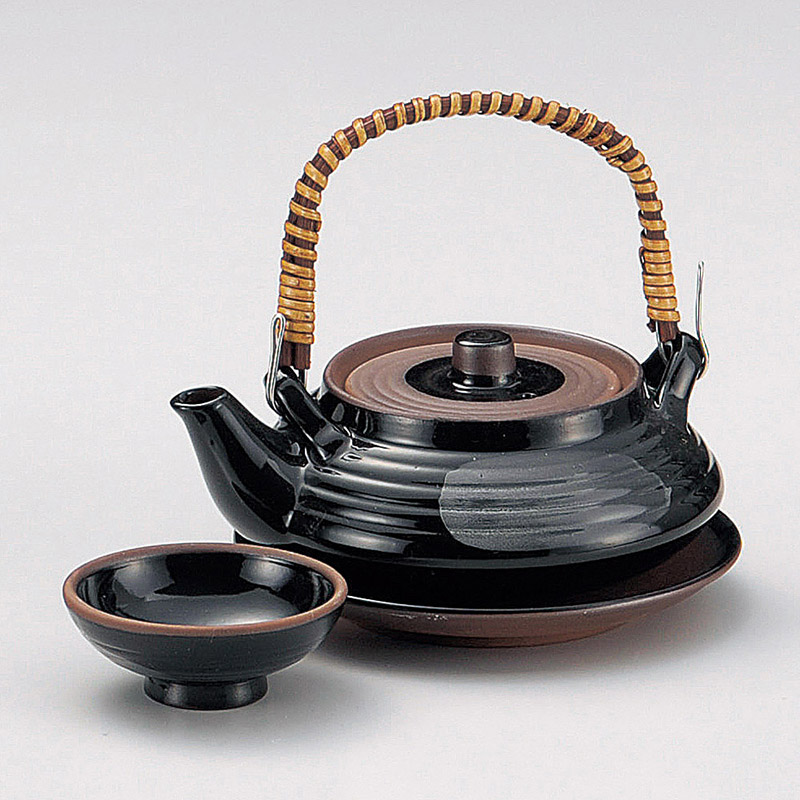 山万 16916-Y0 天目平形土瓶むし  1個（ご注文単位1個）【直送品】