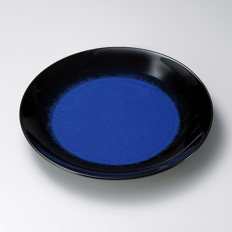 山万 17014-730 ルリ天目13号皿(有田焼)  1個（ご注文単位1個）【直送品】