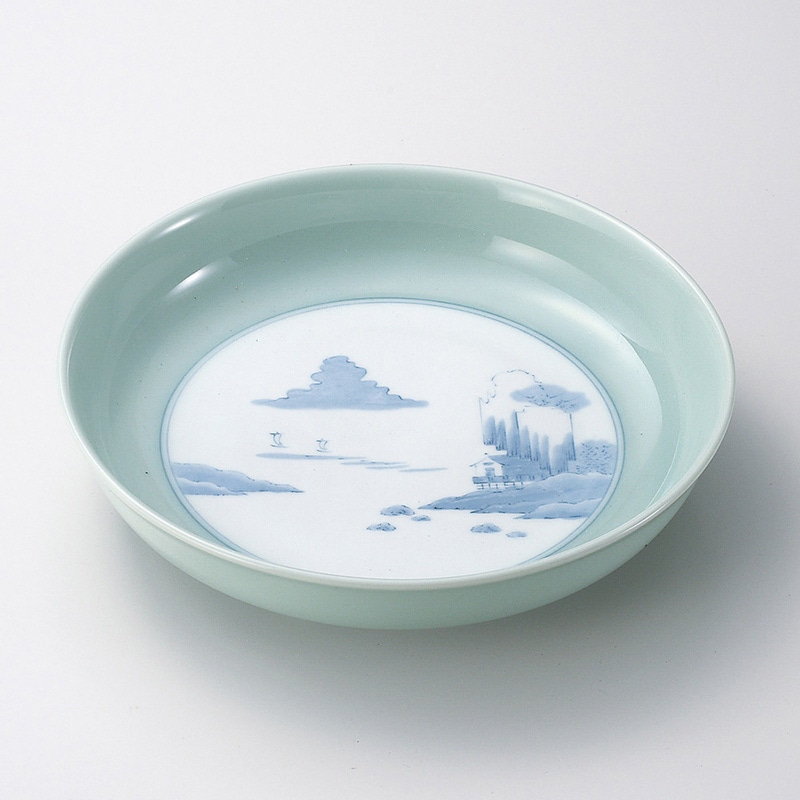 山万 17118-730 青磁内山水7号鉦鉢(有田焼)  1個（ご注文単位1個）【直送品】