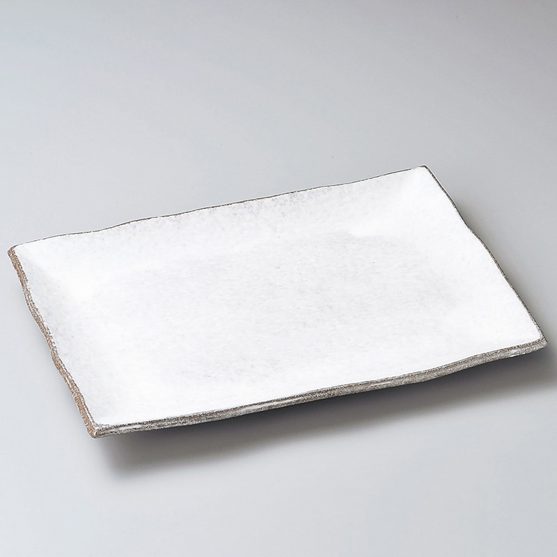 山万 17308-650 うのふ掛分10号長角皿(萬古焼 1個（ご注文単位1個）【直送品】