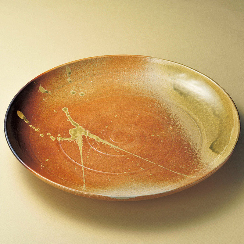 山万 17402-660 古信楽16.0丸皿(信楽焼)  1個（ご注文単位1個）【直送品】