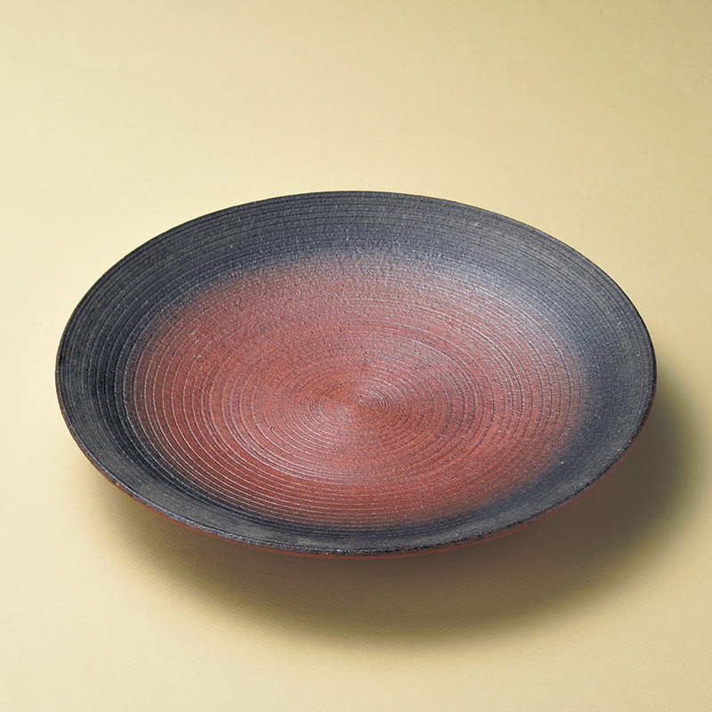 山万 17512-170 焼締10.5皿  1個（ご注文単位1個）【直送品】