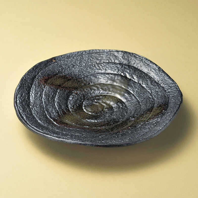 山万 17622-310 南蛮Nライン尺丸皿  1個（ご注文単位1個）【直送品】