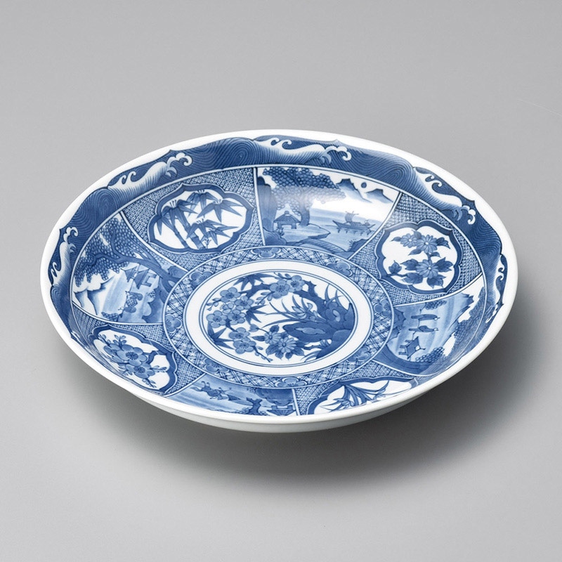 山万 17518-020 四君子尺皿  1個（ご注文単位1個）【直送品】