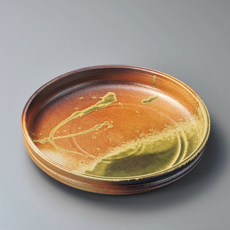 山万 17612-660 古信楽10.0深丸皿(信楽焼) 1個（ご注文単位1個）【直送品】