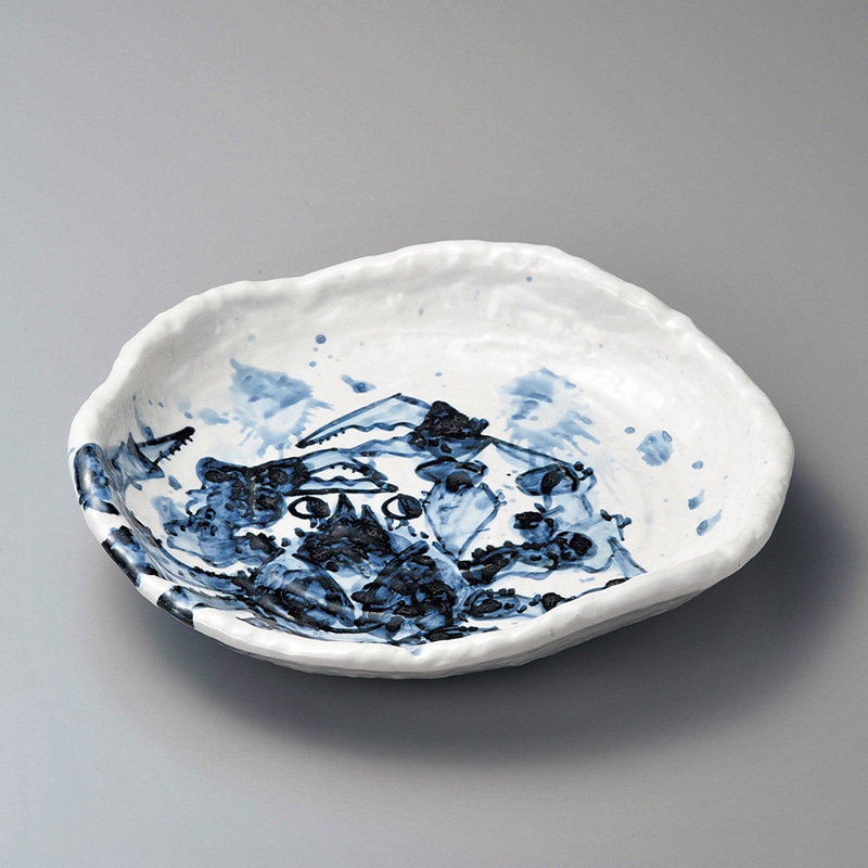 山万 17620-170 カニ変形尺深皿  1個（ご注文単位1個）【直送品】