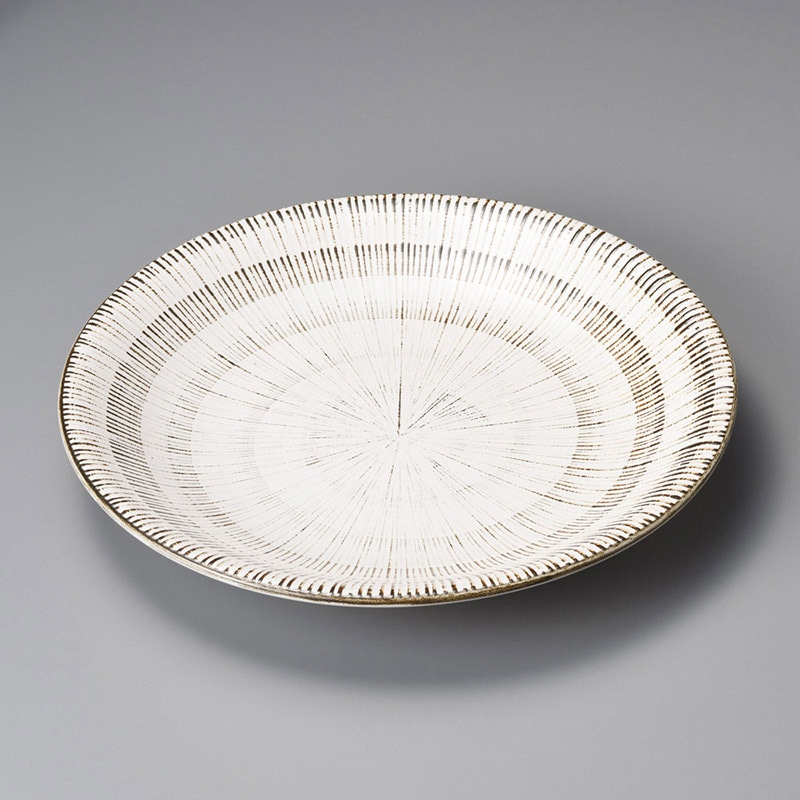 山万 17901-250 錆粉引千段尺皿  1個（ご注文単位1個）【直送品】