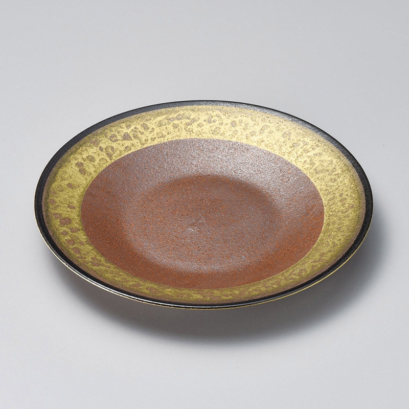 山万 17916-450 備前黒金溶彩9寸深皿  1個（ご注文単位1個）【直送品】