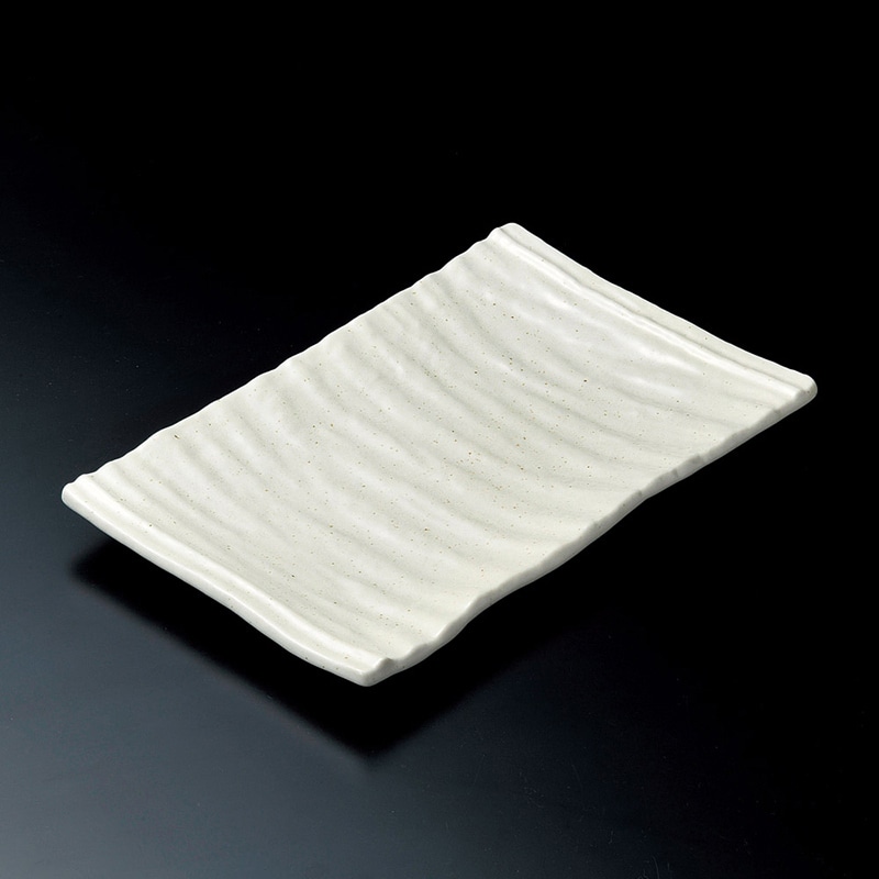 山万 18503-130 白マット長角大皿  1個（ご注文単位1個）【直送品】