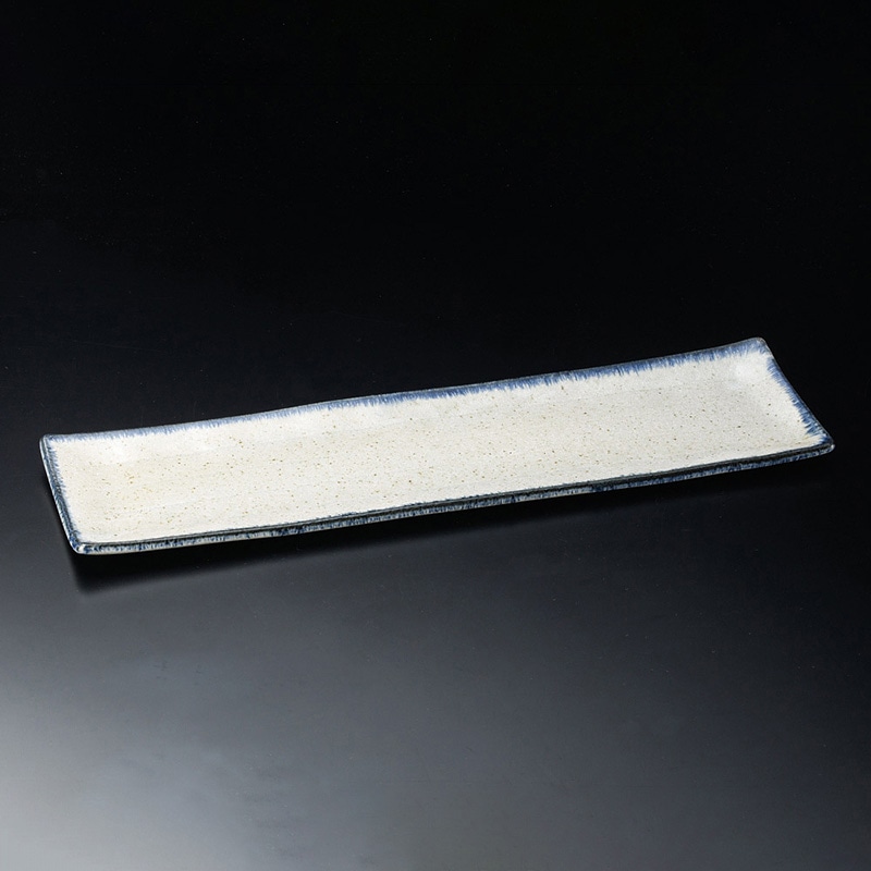 山万 18909-310 灰釉ゴス長皿(小)  1個（ご注文単位1個）【直送品】