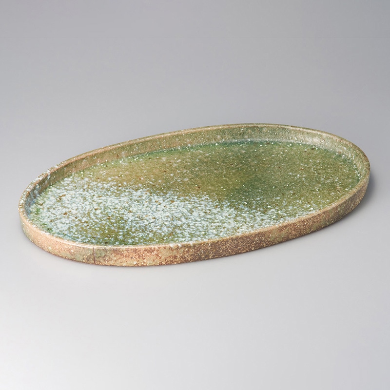 山万 19003-660 ビードロ15.0小判皿  1個（ご注文単位1個）【直送品】