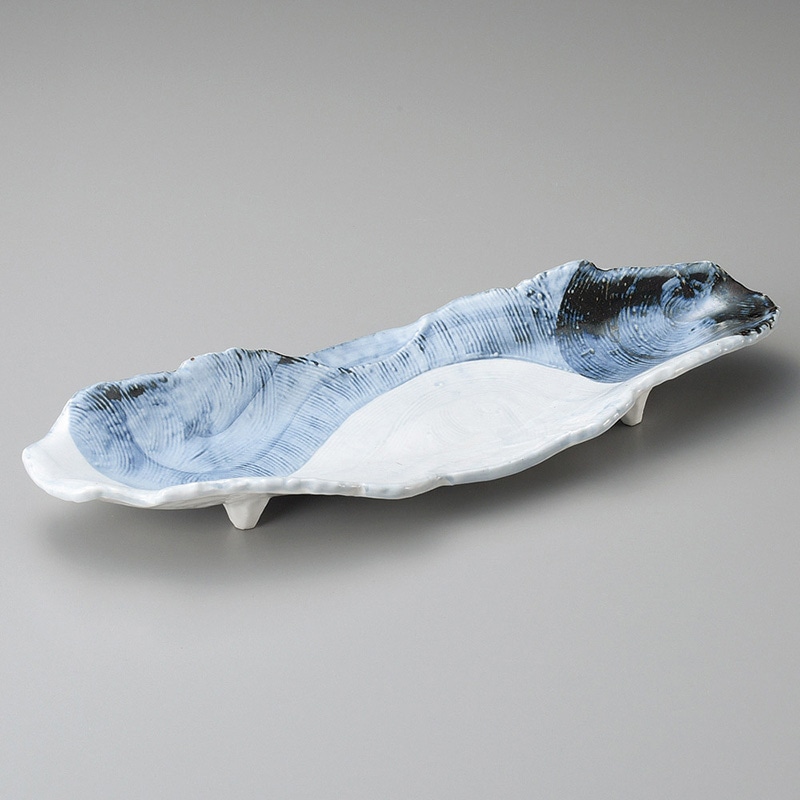 山万 19005-140 呉須串目長皿  1個（ご注文単位1個）【直送品】