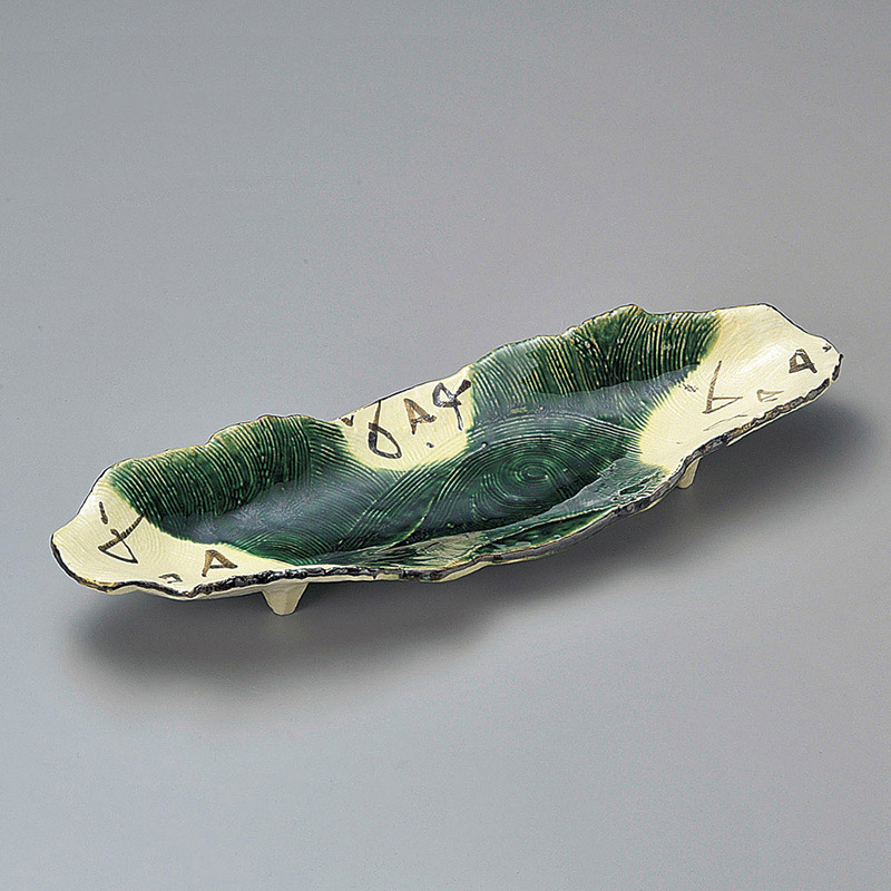 山万 19004-180 織部長盛皿  1個（ご注文単位1個）【直送品】