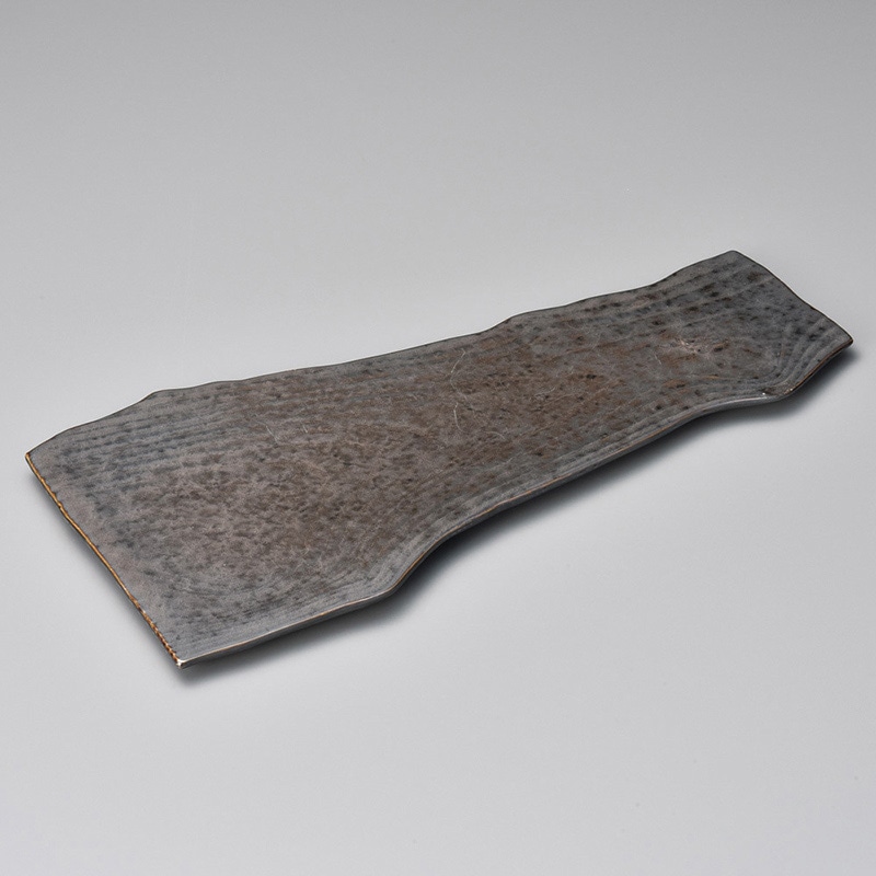 山万 19009-170 金結晶木目変型尺3皿  1個（ご注文単位1個）【直送品】