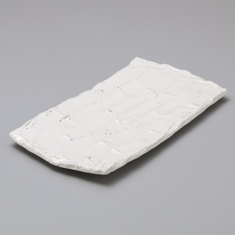 山万 18207-460 粉引ソギ四ツ足長角皿(大)  1個（ご注文単位1個）【直送品】