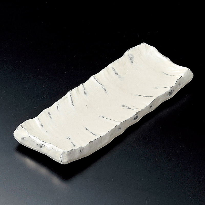 山万 18413-170 粉引拭取りガタ彫12.0皿  1個（ご注文単位1個）【直送品】