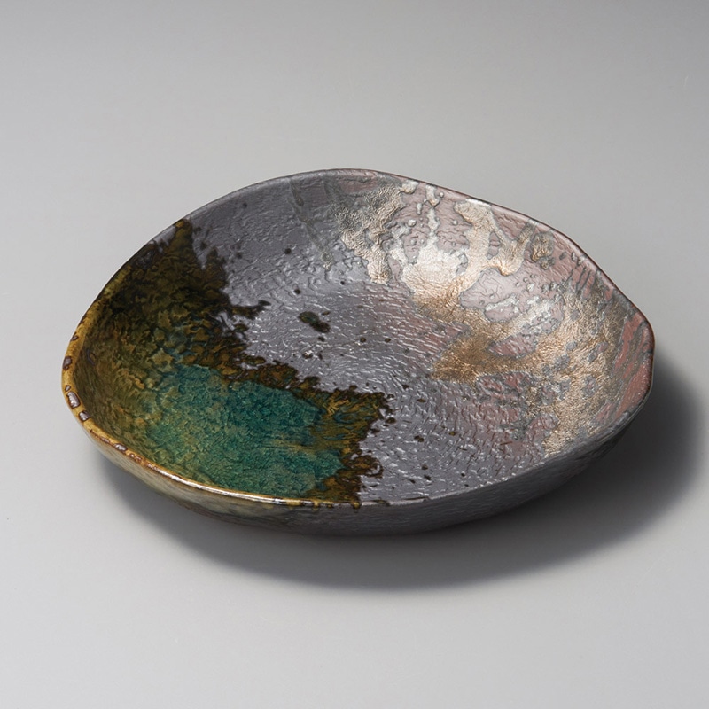 山万 19824-650 伊賀金彩三角プレート 大 萬古 1個（ご注文単位1個）【直送品】