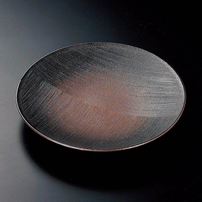 山万 19402-140 備前くし目9.5皿  1個（ご注文単位1個）【直送品】