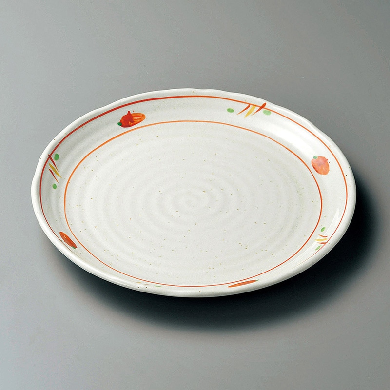 山万 19521-180 赤絵平安10.0皿  1個（ご注文単位1個）【直送品】