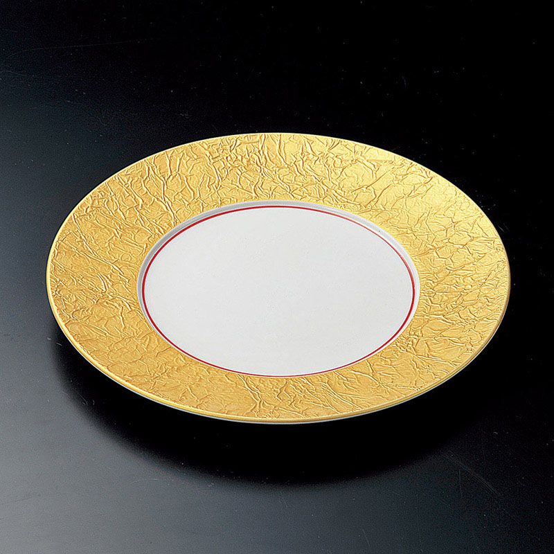 山万 19408-450 金彩和紙9寸丸皿  1個（ご注文単位1個）【直送品】